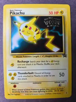 Near Mint Pikachu Gold WB Stamp #4 Black Star Promo Pokemon Card - Image 1
