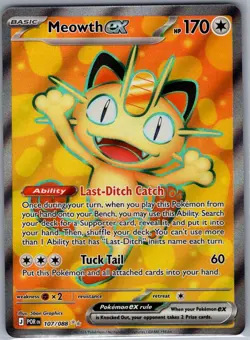 Meowth ex 107/088 ME03: Perfect Order - Pokemon Card - NM - Image 1