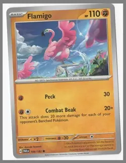 Flamigo Paradox Rift 106/182 Pokemon TCG Card NM/M Regular Fast Shipping - Image 1