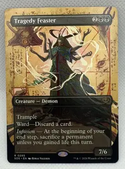 Tragedy Feaster Borderless 293 Secrets of Strixhaven Borderless R NM MTG Card - Image 1