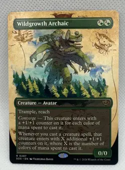 Wildgrowth Archaic Borderless 297 Secrets of Strixhaven Borderless R NM MTG Card - Image 1