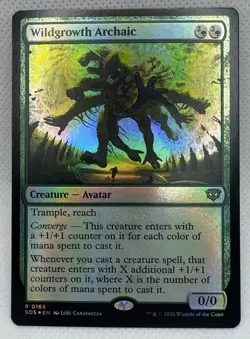 Wildgrowth Archaic 168 Secrets of Strixhaven Foil R NM MTG Card - Image 1