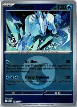 Pokemon Card - Glastrier 054/217 - ME: Ascended Heroes Uncommon Reverse Holo NM - Image 1