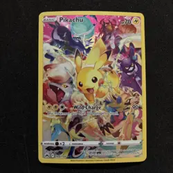 Pokemon Pikachu TCG Full Art Holo Card 160/159 SWSH Crown Zenith Secret Rare - Image 2