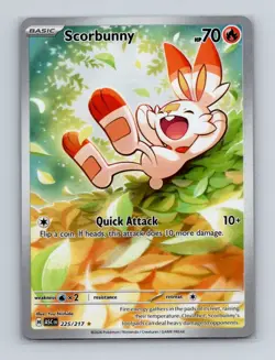 Scorbunny 225 2026 Pokemon Ascended Heroes Illustration Rare Card NM+ (a) - Image 1