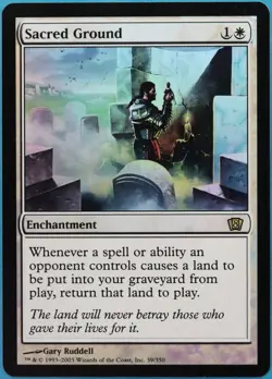 Sacred Ground FOIL 8th Edition NM White Rare MAGIC CARD (ID# 514930) ABUGames - Image 1