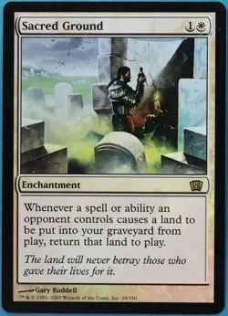 Sacred Ground FOIL 8th Edition NM White Rare MAGIC CARD (ID# 514931) ABUGames - Image 1