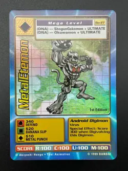 DIGIMON Digi Battle 1st Edition Foil MetalEtemon Card DIGITAL MONSTERS Bo-27 - Image 1