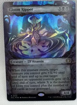 Gloom Ripper Showcase 312 Lorwyn Eclipsed Foil Showcase R NM MTG Card - Image 1