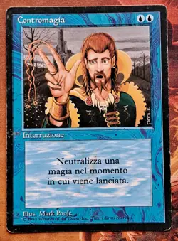 Mtg Italian BB 4th Edition Revised Counterspell x2 One Signed By Mark Poole! - Image 4
