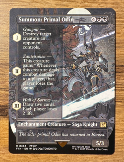 Magic MTG Final Fantasy Summon: Primal Odin #365 *NON-FOIL* Borderless Rare - Image 1