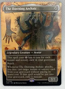 The Dawning Archaic Borderless 289 Secrets of Strixhaven Borderless M NM MTG - Image 1
