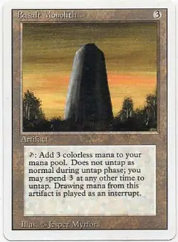 BASALT MONOLITH X1 MAGIC Mtg 3RD REVISED EDITION LIGHT PLAY (LP) - Image 1
