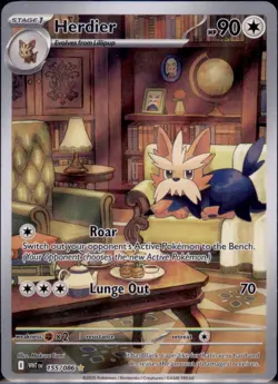 Herdier #155/086 Illustration Rare Whire Flare Pokemon 2025 NM - Image 1