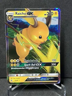 Pokemon Raichu GX Ultra Rare Hidden Fates 20/68 NM - Image 1