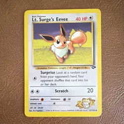 Pokemon Lt. Surge's Eevee Gym Challenge Uncommon 51/132 40 HP Wizards English - Image 1