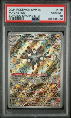 2024 POKEMON SVP EN-SV BLACK STAR PROMO #159 MAGNETON PSA 10 - Image 1