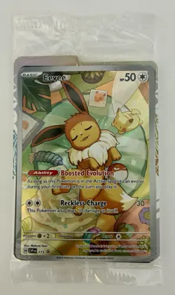 Eevee 2025 Pokemon TCG Prismatic Evolutions #173 Promo Holo Factory Sealed Pack - Image 1