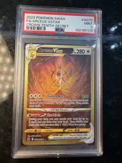 Pokemon 2023 Arceus VSTAR GG70/GG70 Secret Rare Holo Full Art PSA 9 - Image 1