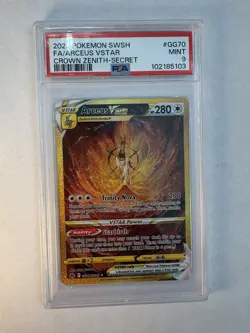 Pokemon 2023 Arceus VSTAR GG70/GG70 Secret Rare Holo Full Art PSA 9 - Image 3