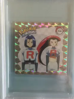 1999 Artbox Pokemon Sticker Series 1 PRIZM #PR06 Jesse & James PSA 8 - Image 3