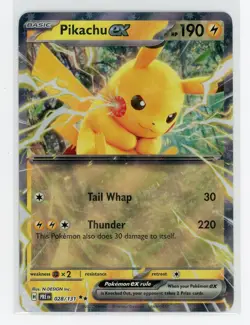 Pokemon TCG - Pikachu ex 28/131 - Prismatic Evolutions - Ultra Rare - Image 1