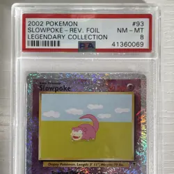 Pokemon Slowpoke Legendary Collection 2002 Reverse Foil 93/110 PSA 8 069 - Image 1