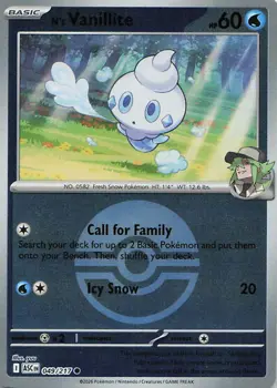 N's Vanillite (Poke Ball) 049/217 Common Ascended Heroes Pokemon Reverse Holo NM - Image 1