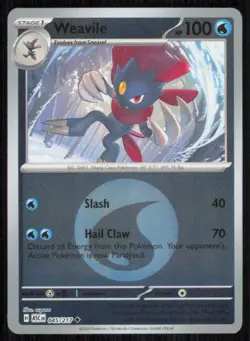 Weavile (Energy Symbol Pattern) 045/217 Ascended Heroes Pokemon Reverse Holo NM - Image 1