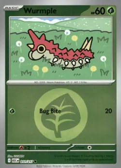 Wurmple (Energy Symbol Pattern) 011/217 Ascended Heroes Pokemon Reverse Holo NM - Image 1