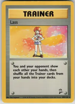 Pokemon TCG Lass Rare Base Set 2 104/130 - Image 1