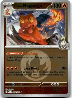 Pokemon Ethan's Magcargo Ascended Heroes ASC #024/217 Rare Reverse Holo NM - Image 1