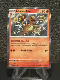 Pokemon CCG, S&V Paldean Fates, Charmeleon 110/91 Shiny Secret Rare - Image 1