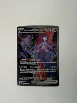 Pokemon! Destined Rivals! Team Rocket's Mewtwo ex #231/182! Full Art! Holo! - Image 1