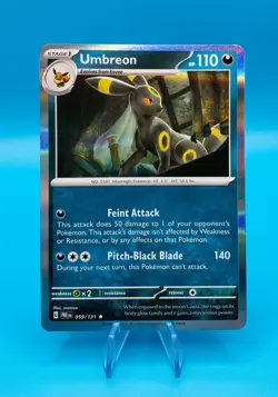 Pokemon Umbreon 059/131 Prismatic Evolutions TCG Scarlet & Violet Holo - Image 1
