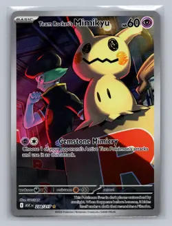 Team Rocket's Mimikyu 238/217 Illustration Rare Ascended Heroes Pokemon NM - Image 1