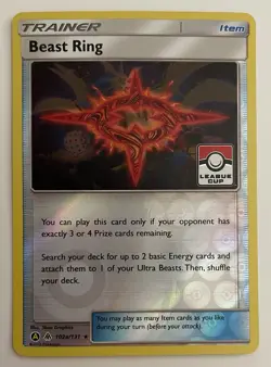 Beast Ring 102a/131 Pokemon TCG SM Forbidden Light League Cup Promo NM - Image 1