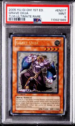 2005 YU-GI-OH! TLM-THE LOST MILLENNIUM 1ST ED-ULTIMATE RARE GRAVE OHJA PSA 9 - Image 1