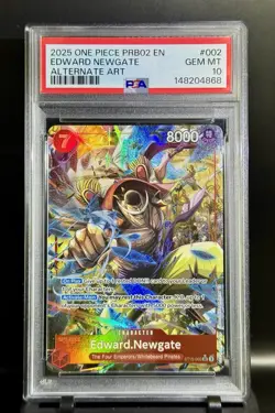 2025 One Piece TCG Edward Newgate Whitebeard PRB02 Alt Art ST15-002 PSA 10 - Image 1