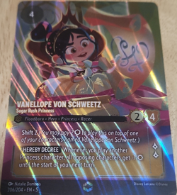 Ravensburger Disney Lorcana Vanellope von Schweetz Enchanted Foil 206/204 - Image 1