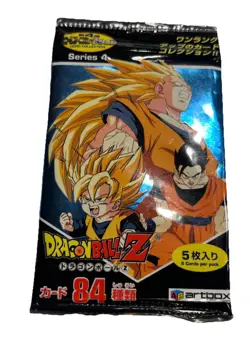DBZ Series 4 Hero Booster Dragon Ball Z Pack CCG 2002 Japan Import 5 Card Pack - Image 1