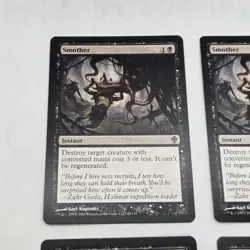 MTG Playset Lot Smother LP Worldwake Magic the Gathering Light Play 4X - Image 3