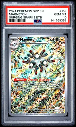 2024 POKEMON SVP EN-SV BLACK STAR PROMO #159 MAGNETON PSA 10 - Image 1