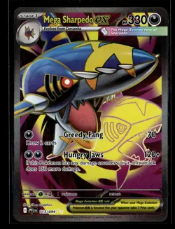 Mega Sharpedo ex 113/094 Ultra Rare Phantasmal Flames Pokemon NM/M - Image 1