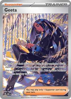 Geeta 226/197 Special Illustration Rare Obsidian Flames Pokemon NM/M - Image 4