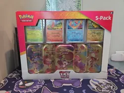 Pokemon Scarlet & Violet 151 Mini Tins Costco Bundle (Meowth) 5-Pack Help Kids* - Image 1