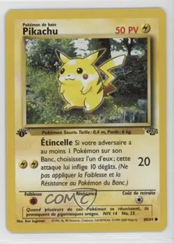 Pikachu French 1st Ed. Pokemon Jungle #60 1999 - Image 1