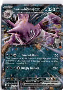 Team Rocket's Nidoking ex - 119/182 DRI 119/182 Pokemon SV10: Destined Rivals... - Image 1