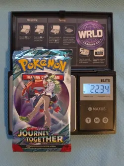 Weighed 22.34g Pokemon TCG Journey Together Booster Pack Sealed Heavy Weight - Image 1