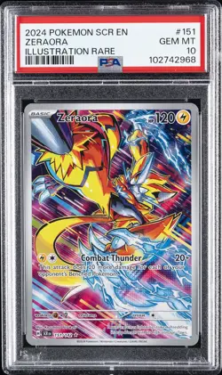 2024 POKEMON SCR EN-STELLAR CROWN ILLUSTRATION RARE #151 ZERAORA PSA 10 - Image 1